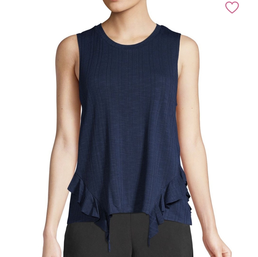 BCB Generation Ruffle-Trimmed Tank Top Size M
